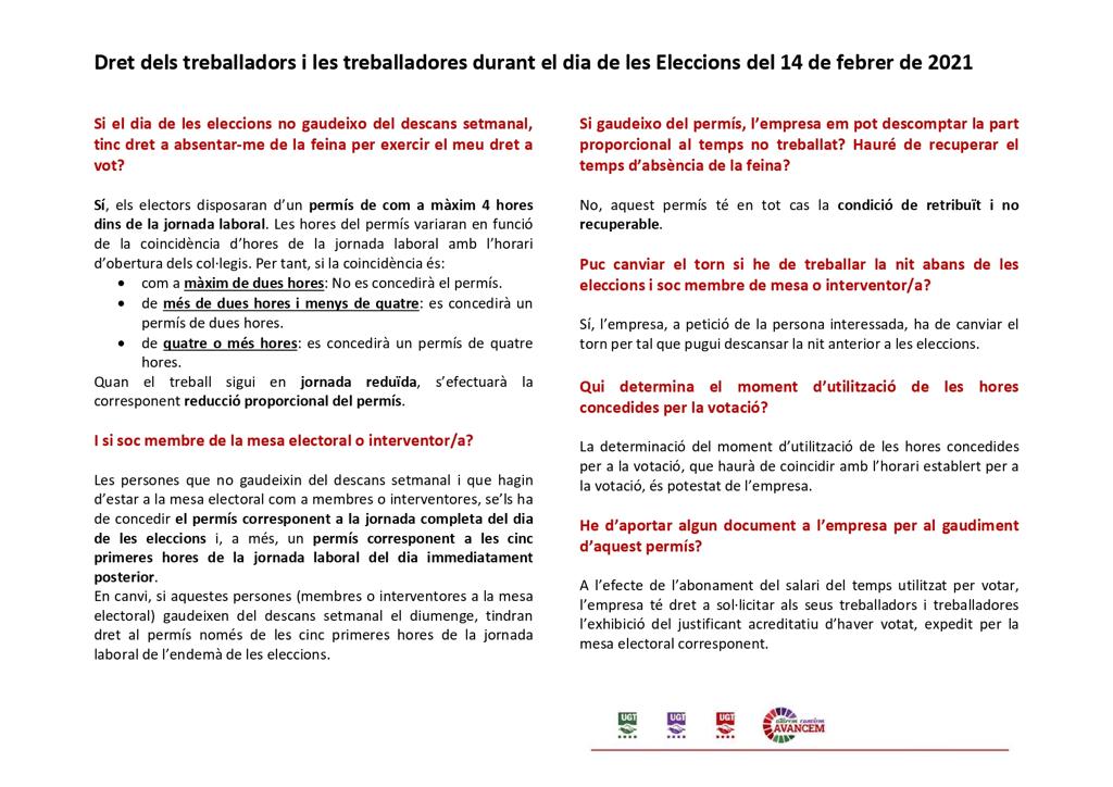 Fulletó Eleccions 14F