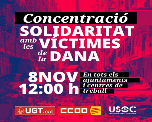 Concentració de suport a les afectades per la DANA